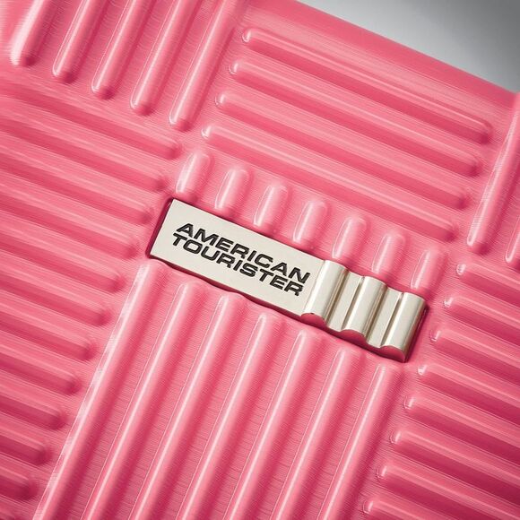 American Tourister -NXT Hardside Large Checked Spin Pink
